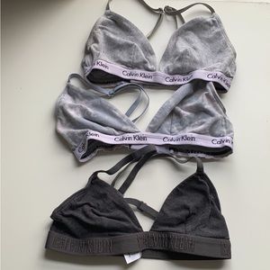 Calvin Klein triangle bralette bundle